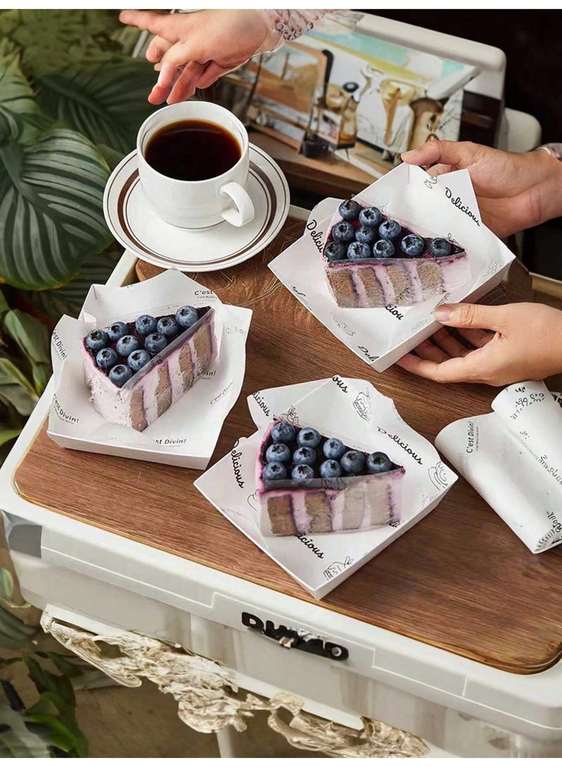 Fasola Greaseproof Paper, 100pcs Wax Paper Sheets, French Style Baking Paper, 18x18cm Parchment Paper for Burgers and Sandwiches, Multi-purpose Food Wrapping Paper, Disposable Basket Liners and Oil Proof Paper Sheets for Kitchen (White) - Image 4